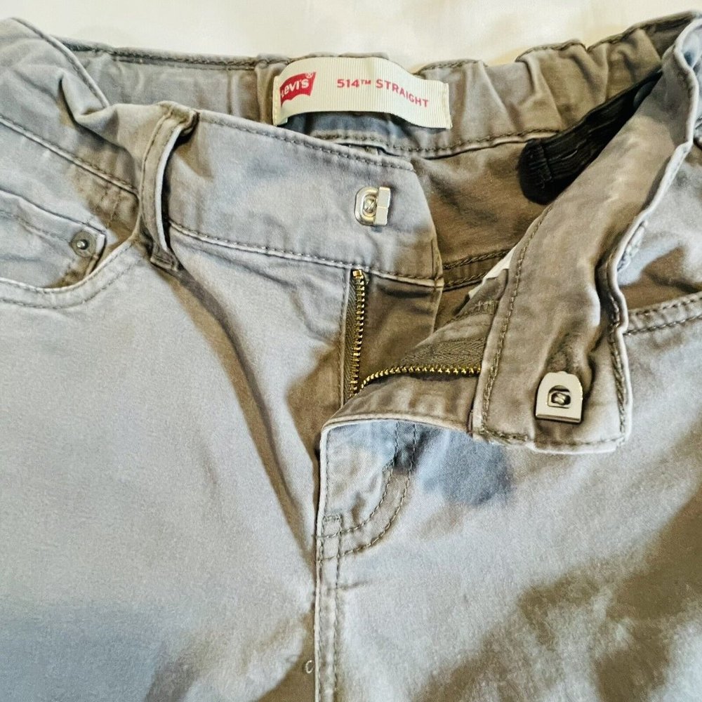 LEVI'S 514 Straight Leg Gray Denim Jeans Boy's Size 10 Reg W25 x L25 - Picture 9 of 11